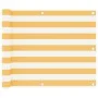 Toldo para balcón tela oxford blanco y amarillo 75x600 cm de vidaXL, Sombrillas - Ref: Foro24-134903, Precio: 26,62 €, Descue...