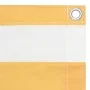 Balcony awning white and yellow oxford fabric 75x600 cm by vidaXL, Umbrellas - Ref: Foro24-134903, Price: 26,62 €, Discount: %