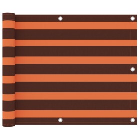 Toldo para balcón tela oxford naranja y marrón 75x600 cm