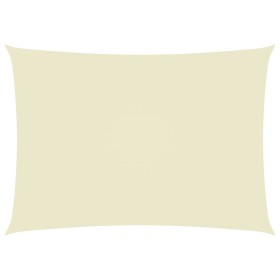 Toldo de vela rectangular tela Oxford color crema 2,5x4 m