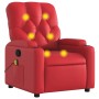 Reclining massage armchair in red synthetic leather by , Armchairs - Ref: Foro24-372515, Price: 216,06 €, Discount: %