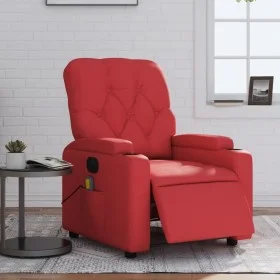 Red artificial leather electric reclining massage chair by , Armchairs - Ref: Foro24-3204770, Price: 270,64 €, Discount: %