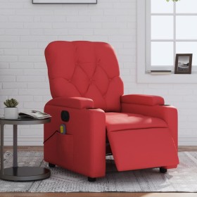 Sillón de masaje reclinable eléctrico de cuero artificial rojo de , Sillones - Ref: Foro24-3204770, Precio: 265,74 €, Descuen...