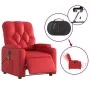 Red artificial leather electric reclining massage chair by , Armchairs - Ref: Foro24-3204770, Price: 270,58 €, Discount: %