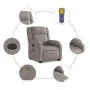 Sillón de masaje eléctrico reclinable elevable tela taupé de , Sillones - Ref: Foro24-3205246, Precio: 401,61 €, Descuento: %