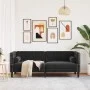 Sofá Chesterfield 3 plazas con cojines terciopelo negro de , Sofás - Ref: Foro24-372698, Precio: 364,02 €, Descuento: %