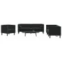 Set de sofás Chesterfield con cojines 3 piezas terciopelo negro de , Sofás - Ref: Foro24-3209286, Precio: 811,04 €, Descuento: %