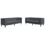Chesterfield sofa set with 2 dark gray velvet cushions. by , Sofas - Ref: Foro24-3209292, Price: 640,25 €, Discount: %