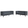 Chesterfield-Sofas mit 2 dunkelgrauen Samtkissen. von , Sofas - Ref: Foro24-3209292, Preis: 489,05 €, Rabatt: %
