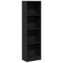 Engineered wood black shelf 40x24x143 cm by , Bookcases and shelves - Ref: Foro24-857784, Price: 44,08 €, Discount: %