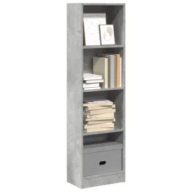 Engineered wood gray concrete shelf 40x24x143 cm by , Bookcases and shelves - Ref: Foro24-857786, Price: 45,31 €, Discount: %