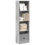 Estantería de madera de ingeniería gris hormigón 40x24x143 cm de , Librerías y estanterías - Ref: Foro24-857786, Precio: 45,5...