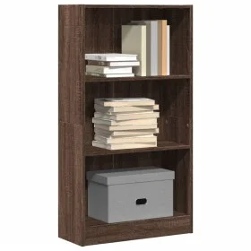 Engineered wood brown oak bookshelf 60x24x109 cm by , Bookcases and shelves - Ref: Foro24-857809, Price: 46,21 €, Discount: %