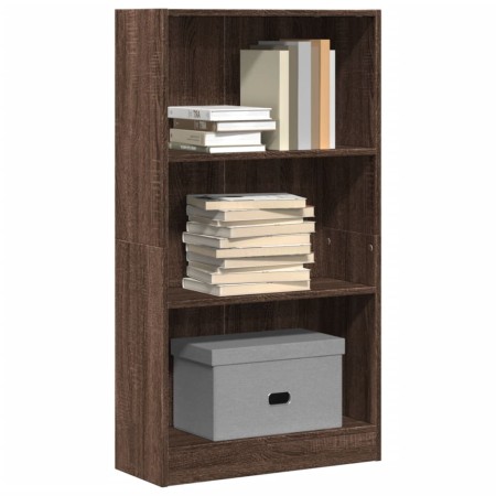 Engineered wood brown oak bookshelf 60x24x109 cm by , Bookcases and shelves - Ref: Foro24-857809, Price: 46,81 €, Discount: %