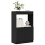 Aparador alto madera ingeniería negro 63x33x100 cm de , Librerías y estanterías - Ref: Foro24-855098, Precio: 62,81 €, Descue...