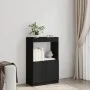 Aparador alto madera ingeniería negro 63x33x100 cm de , Librerías y estanterías - Ref: Foro24-855098, Precio: 62,81 €, Descue...