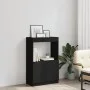 Tall black engineered wood sideboard 63x33x100 cm by , Bookcases and shelves - Ref: Foro24-855098, Price: 62,81 €, Discount: %
