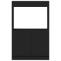 Tall black engineered wood sideboard 63x33x100 cm by , Bookcases and shelves - Ref: Foro24-855098, Price: 63,85 €, Discount: %