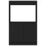 Tall black engineered wood sideboard 63x33x100 cm by , Bookcases and shelves - Ref: Foro24-855098, Price: 62,81 €, Discount: %