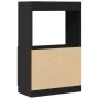 Tall black engineered wood sideboard 63x33x100 cm by , Bookcases and shelves - Ref: Foro24-855098, Price: 62,81 €, Discount: %
