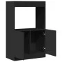 Tall black engineered wood sideboard 63x33x100 cm by , Bookcases and shelves - Ref: Foro24-855098, Price: 62,81 €, Discount: %