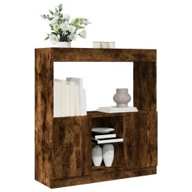 Engineered wood smoked oak sideboard 92x33x100 cm by , Bookcases and shelves - Ref: Foro24-855128, Price: 71,63 €, Discount: %