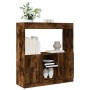 Rauchiger Eichenfurnier-Holzschrank 92x33x100 cm von , Bücherregale und Regale - Ref: Foro24-855128, Preis: 72,53 €, Rabatt: %