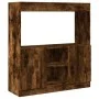 Engineered wood smoked oak sideboard 92x33x100 cm by , Bookcases and shelves - Ref: Foro24-855128, Price: 71,63 €, Discount: %