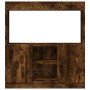 Aparador de madera de ingeniería roble ahumado 92x33x100 cm