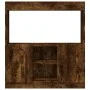 Engineered wood smoked oak sideboard 92x33x100 cm by , Bookcases and shelves - Ref: Foro24-855128, Price: 71,63 €, Discount: %