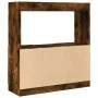 Engineered wood smoked oak sideboard 92x33x100 cm by , Bookcases and shelves - Ref: Foro24-855128, Price: 71,63 €, Discount: %