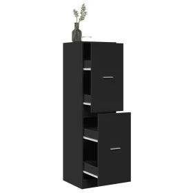 Medizinschrank aus schwarzer Ingenieurholz-MDF 30x41x174,5 cm. von , Schließfächer und Lagerschränke - Ref: Foro24-3309637, P...