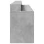 Desk with LED lights, engineered wood, gray concrete finish, 200x55x91 cm. by , Desks - Ref: Foro24-3309441, Price: 205,13 €,...