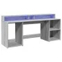 Schreibtisch mit LED-Beleuchtung, Sonoma-Eiche, 200x55x91 cm. von , Schreibtische - Ref: Foro24-3309443, Preis: 222,69 €, Rab...