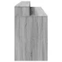 Engineered wood desk with LED lights in gray Sonoma finish, measuring 200x55x91 cm. by , Desks - Ref: Foro24-3309443, Price: ...