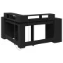 Engineered wood black desk with LED light 152x152x91 cm by , Desks - Ref: Foro24-3309457, Price: 210,25 €, Discount: %