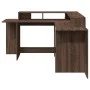 Schreibtisch mit LED-Beleuchtung, aus braunem Eichenholz, 152x152x91 cm. von , Schreibtische - Ref: Foro24-3309462, Preis: 16...