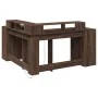 Desk with LED lights, engineered wood, brown oak, 152x152x91 cm. by , Desks - Ref: Foro24-3309462, Price: 162,83 €, Discount: %