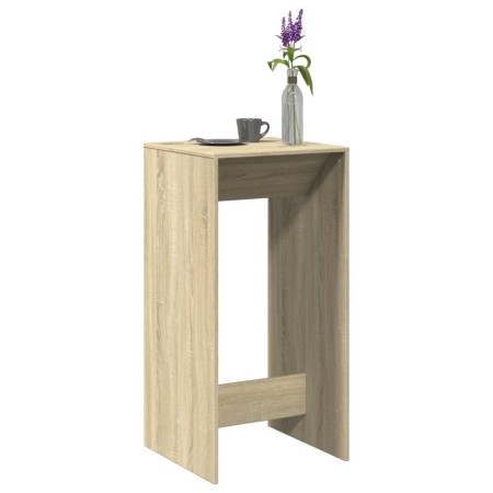 High bar table made of engineered oak wood in Sonoma oak finish, measuring 51x50x103.5 cm. by , Kitchen and dining tables - R...