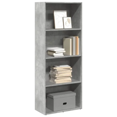 Engineered wood gray concrete shelf 60x30x152 cm by , Bookcases and shelves - Ref: Foro24-857911, Price: 61,32 €, Discount: %