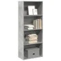 Estantería de madera de ingeniería gris hormigón 60x30x152 cm de , Librerías y estanterías - Ref: Foro24-857911, Precio: 61,3...