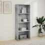 Engineered wood gray concrete shelf 60x30x152 cm by , Bookcases and shelves - Ref: Foro24-857911, Price: 61,32 €, Discount: %