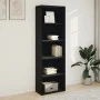 Estantería de madera de ingeniería negra 60x30x189 cm de , Librerías y estanterías - Ref: Foro24-857918, Precio: 77,14 €, Des...