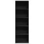 Estantería de madera de ingeniería negra 60x30x189 cm de , Librerías y estanterías - Ref: Foro24-857918, Precio: 77,14 €, Des...