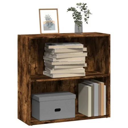 Engineered wood smoked oak bookshelf 80x30x77 cm by , Bookcases and shelves - Ref: Foro24-857926, Price: 42,52 €, Discount: %