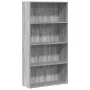 Engineered wood bookshelf in Sonoma grey, 80x30x152 cm. by , Bookcases and shelves - Ref: Foro24-857945, Price: 63,94 €, Disc...