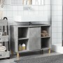 Engineered wood bathroom furniture in concrete gray, 80x33x60 cm. by , bathroom vanities - Ref: Foro24-857132, Price: 59,28 €...