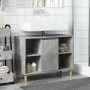 Mueble de baño madera de ingeniería gris hormigón 80x33x60 cm de , Tocadores de baño - Ref: Foro24-857132, Precio: 58,59 €, D...