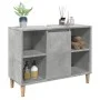 Mueble de baño madera de ingeniería gris hormigón 80x33x60 cm de , Tocadores de baño - Ref: Foro24-857132, Precio: 58,59 €, D...