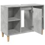 Engineered wood bathroom furniture in concrete gray, 80x33x60 cm. by , bathroom vanities - Ref: Foro24-857132, Price: 59,28 €...